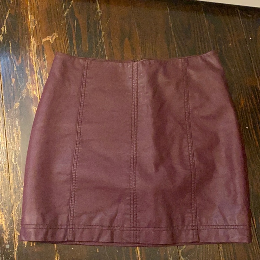 Free People faux leather skirt